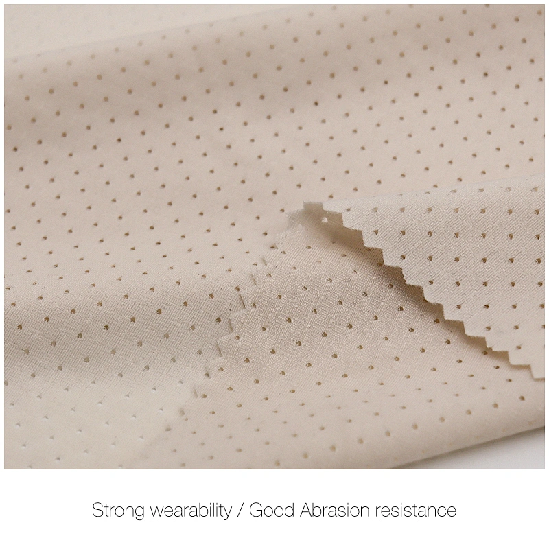 High stretch  nylon spandex jacquard mesh fabric