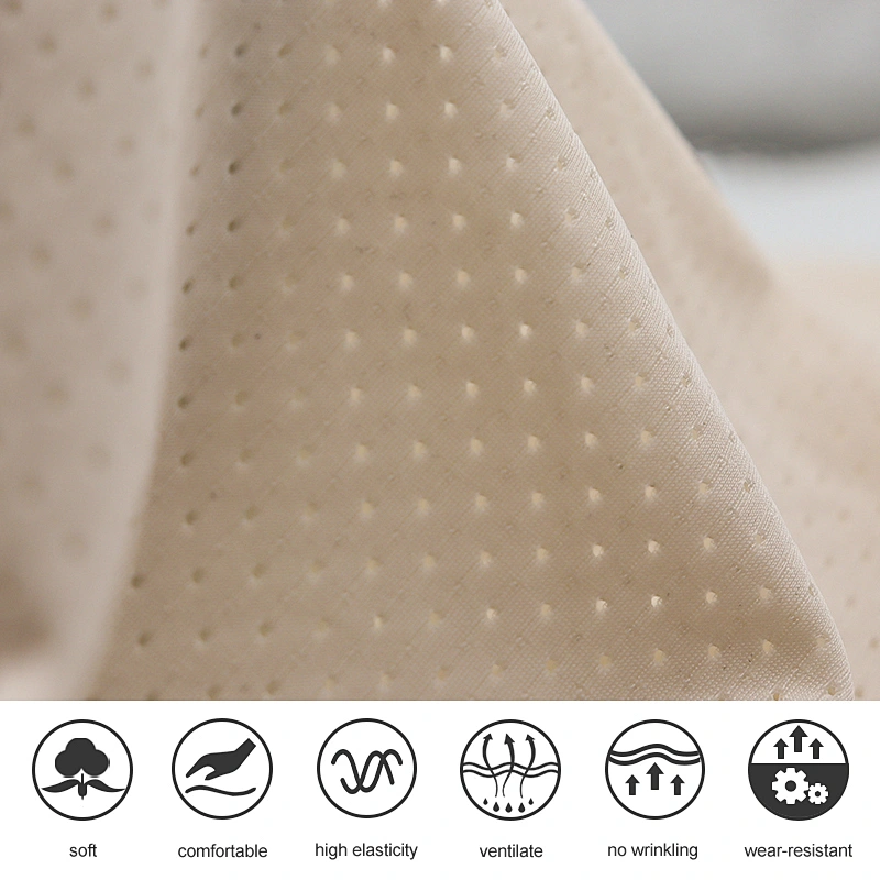 High stretch  nylon spandex jacquard mesh fabric