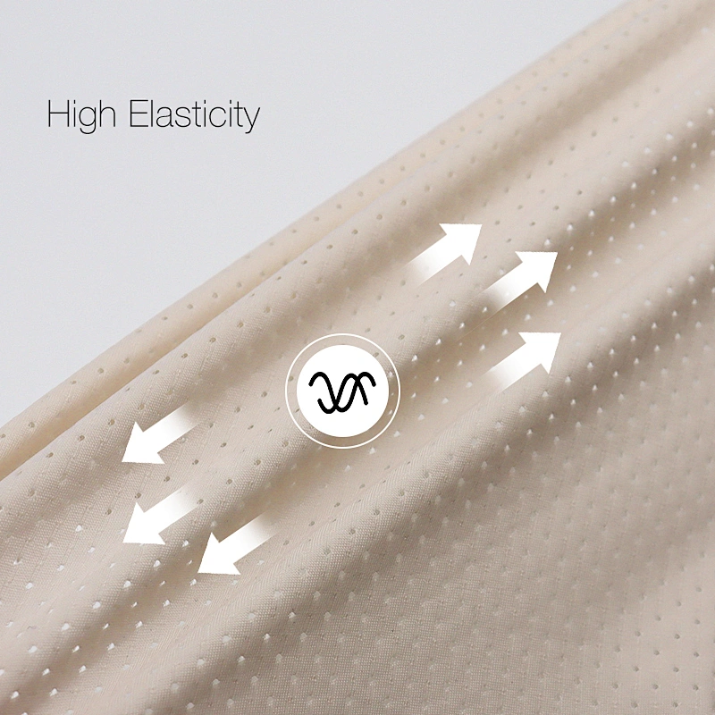 High stretch  nylon spandex jacquard mesh fabric